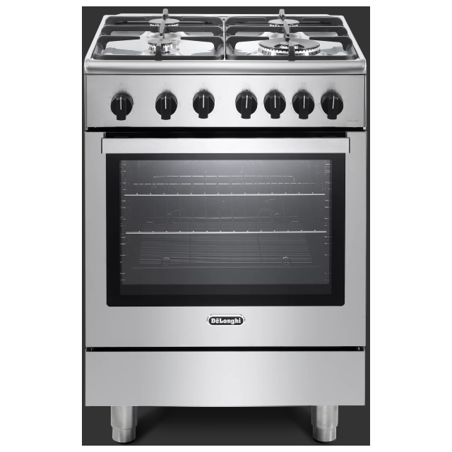 Delonghi Dsc 626G-1 4-Burner 60cm Single Cavity Gas Cooker - Stainless Steel