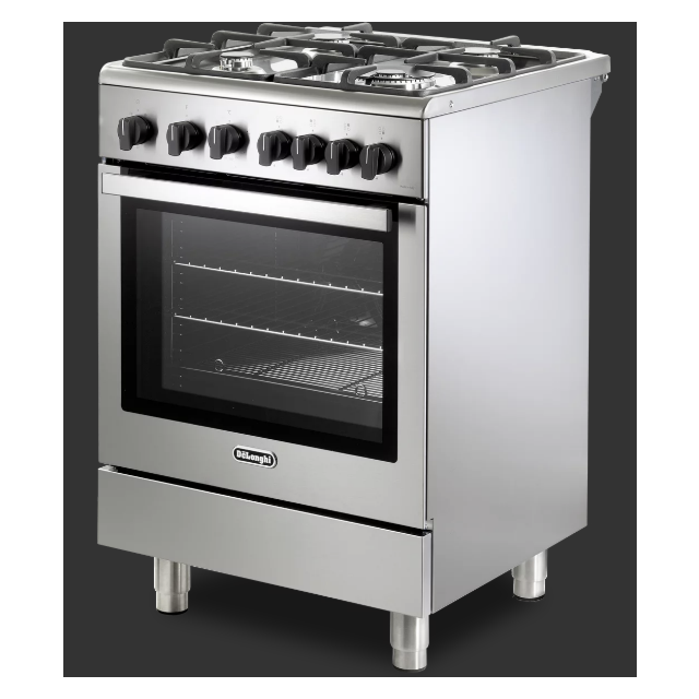 Delonghi Dsc 626G-1 4-Burner 60cm Single Cavity Gas Cooker - Stainless Steel