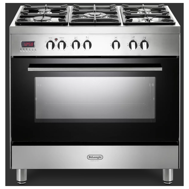 Delonghi DSR 9071-DF Modern 90cm (Dual Fuel) Single Cavity Fan Range Cooker - STAINLESS STEEL 