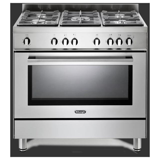 Delonghi Dsr 916-Gs Professional 90Cm Single Cavity Gas Range Cooker - Stainless Steel 