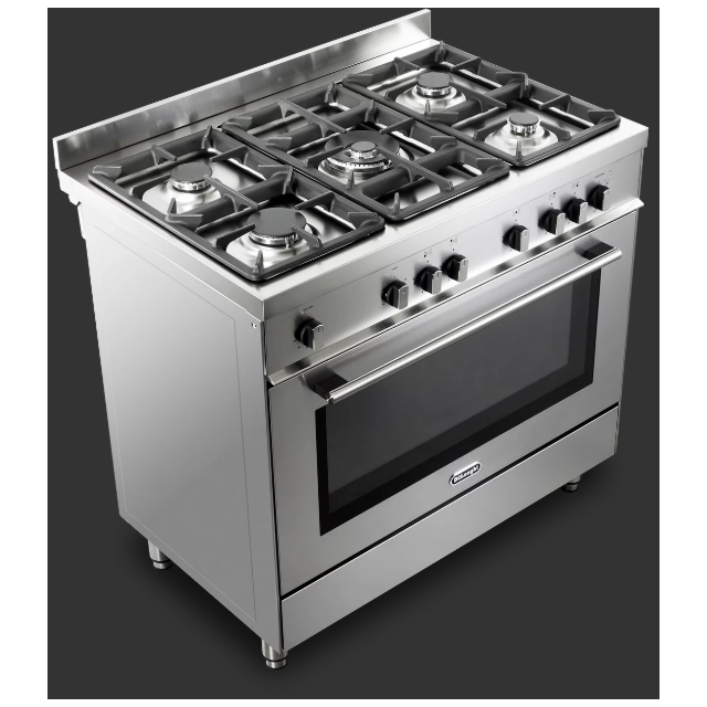 Delonghi Dsr 916-Gs Professional 90Cm Single Cavity Gas Range Cooker - Stainless Steel 