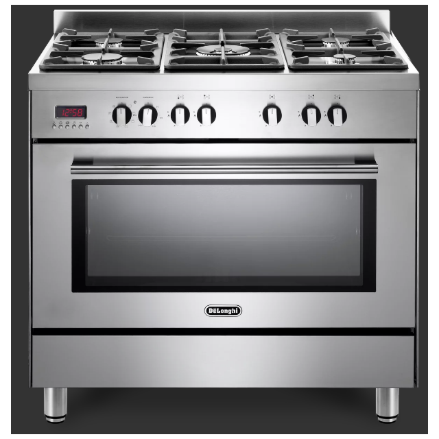 Delonghi DSR 917 DFM   Modern 90cm (Dual Fuel) Single Cavity Multifunction Range Cooker - STAINLESS 