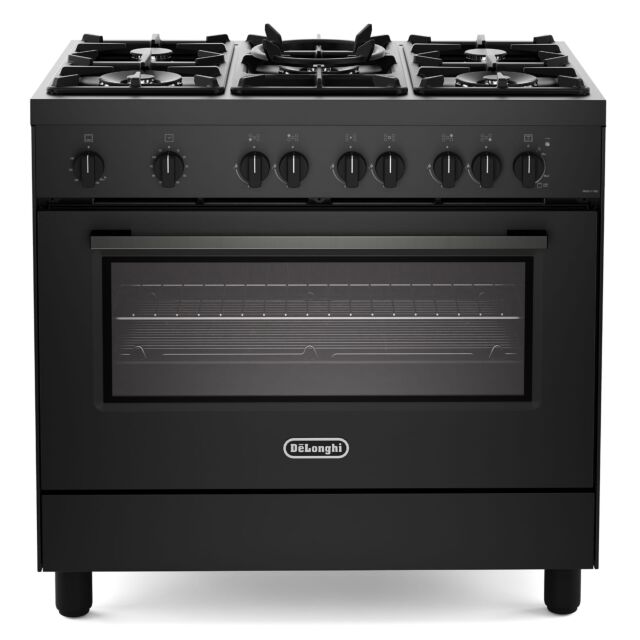 DELONGHI DSR 917GTBL 90cm GAS RANGE COOKER - Black