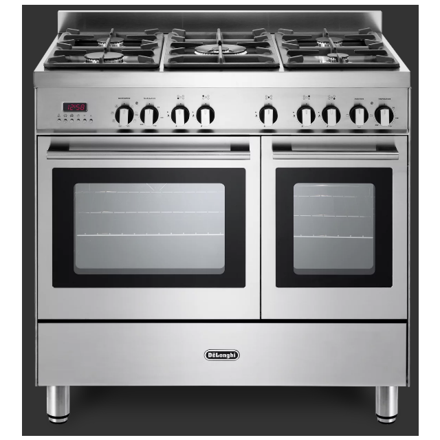 Delonghi DTR 906-DF -1 Professional 90cm (Dual Fuel) Double Cavity Range Cooker - STAINLESS STEEL