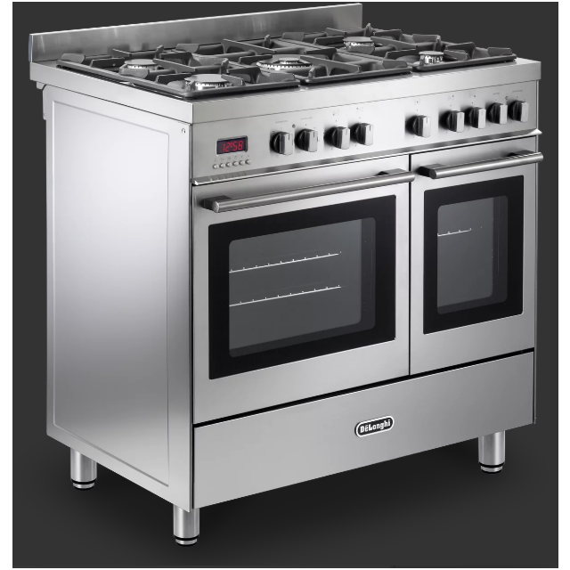 Delonghi DTR 906-DF -1 Professional 90cm (Dual Fuel) Double Cavity Range Cooker - STAINLESS STEEL