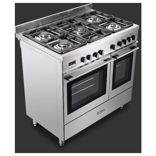 Delonghi DTR 906-DF -1 Professional 90cm (Dual Fuel) Double Cavity Range Cooker - STAINLESS STEEL