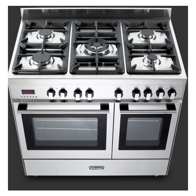 Delonghi DTR 906-DF -1 Professional 90cm (Dual Fuel) Double Cavity Range Cooker - STAINLESS STEEL