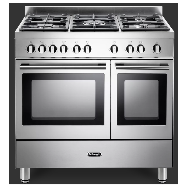 Delonghi DTR 906-G-1 Professional 90cm (Gas) Double Cavity Range Cooker - STAINLESS STEEL