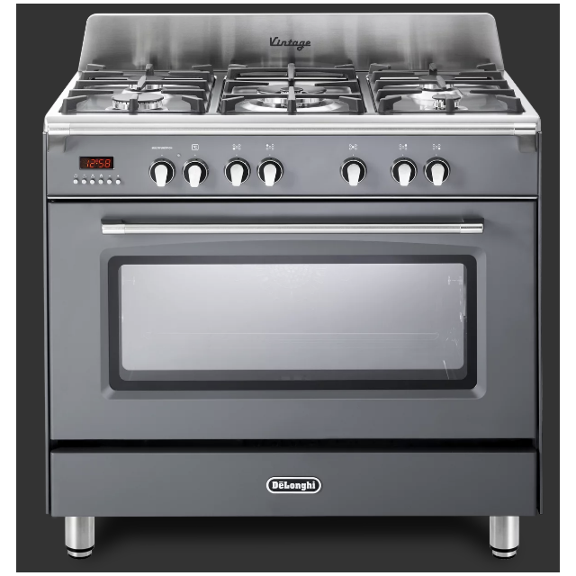 Delonghi DVRS 916-DF/SLATE Vintage 90cm (Dual Fuel) Single Cavity Range Cooker - Slate Grey