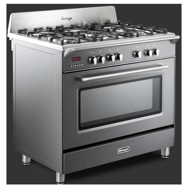 Delonghi DVRS 916-DF/SLATE Vintage 90cm (Dual Fuel) Single Cavity Range Cooker - Slate Grey