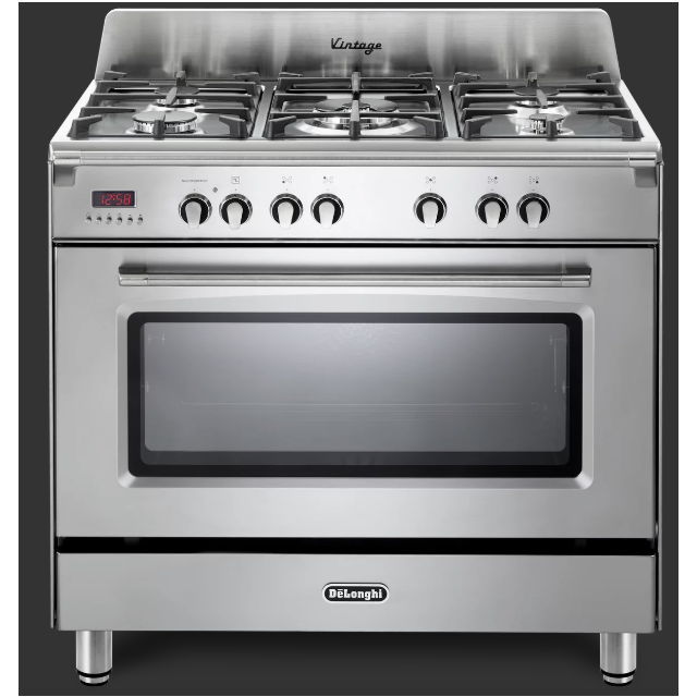 Delonghi DVRS 916-DF/SS Vintage 90cm (Dual Fuel) Single Cavity Range Cooker - Stainless Steel