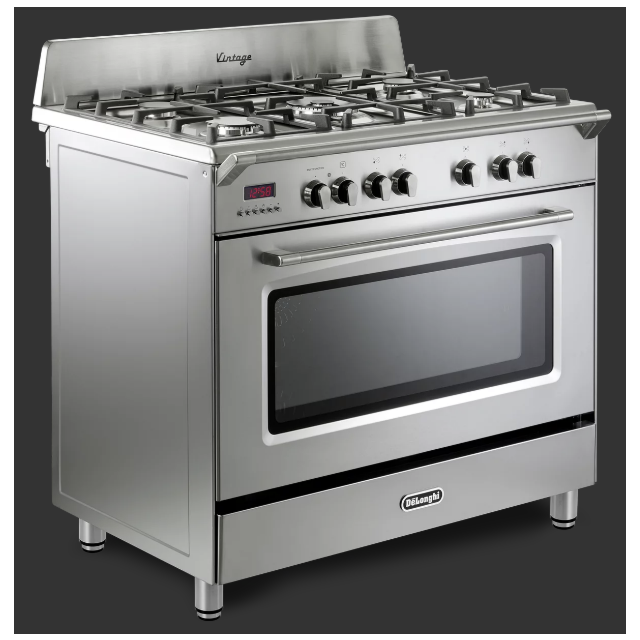 Delonghi DVRS 916-DF/SS Vintage 90cm (Dual Fuel) Single Cavity Range Cooker - Stainless Steel
