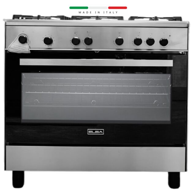 Elba ESC90GAS 90 cm Italian Gas Range Cooker – Stainless Steel