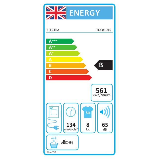 Electra TDC8101S 8Kg Freestanding Condenser Tumble Dryer - Silver