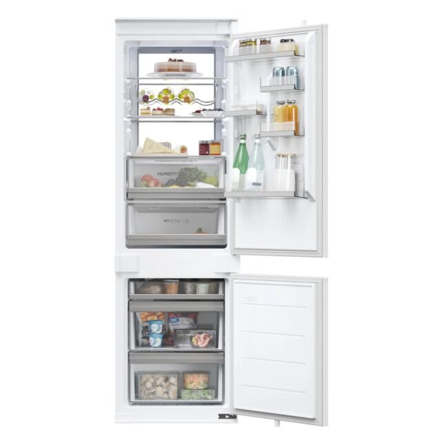 Haier HBW5719EK 193cm 70:30 70cm Wide No Frost Built-In Fridge Freezer-White