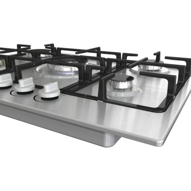 Hisense GM773XF Integrated 71cm 5-Burner gas Hob - Stainless Steel