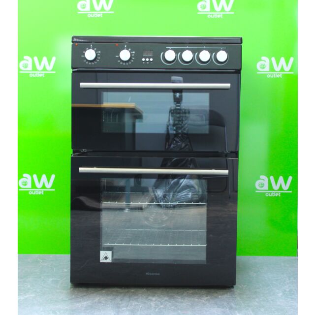 Hisense HDE3211BWUK Ceramic Electric Cooker with Double Oven - Graded