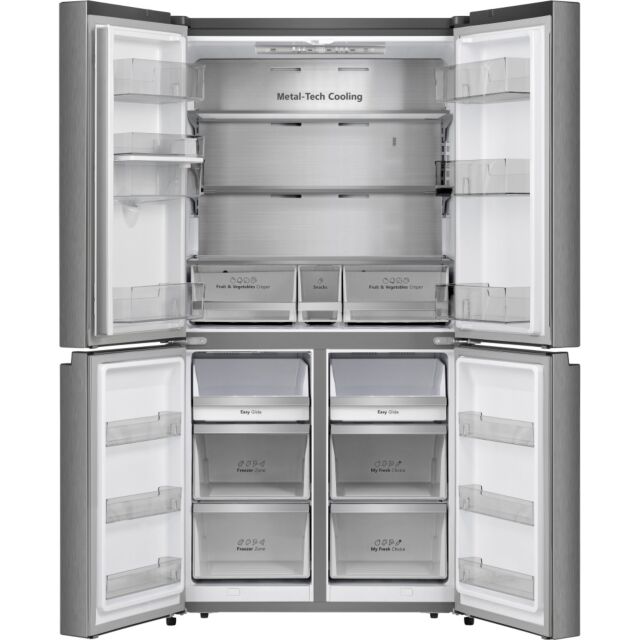 HISENSE PureFlat RQ758N4SWSE Smart Fridge Freezer - Stainless Steel