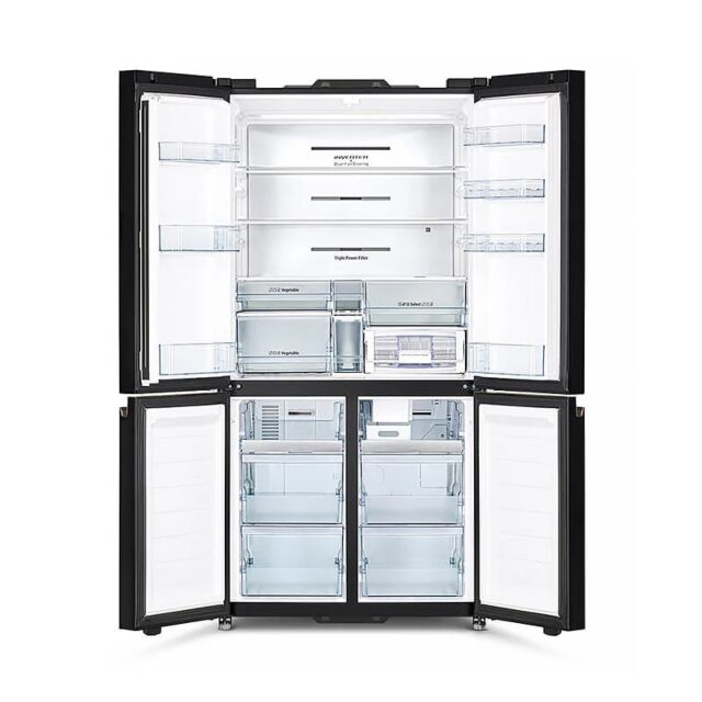 Hitachi R-WB640VGB1X MGW 4 Door American Fridge Freezer - White