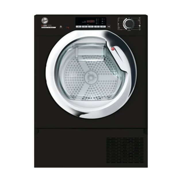 Hoover BHTD H7A1TCEB-80 7kg Integrated Heat Pump Tumble Dryer - Black
