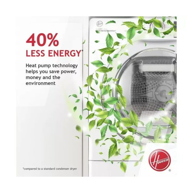 Hoover BHTD H7A1TCEB-80 7kg Integrated Heat Pump Tumble Dryer - Black