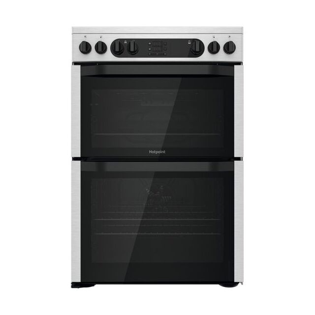 HOTPOINT Multiflow HDM67V8D2CX 60 cm Electric Ceramic Cooker - Stainless Steel -Graded