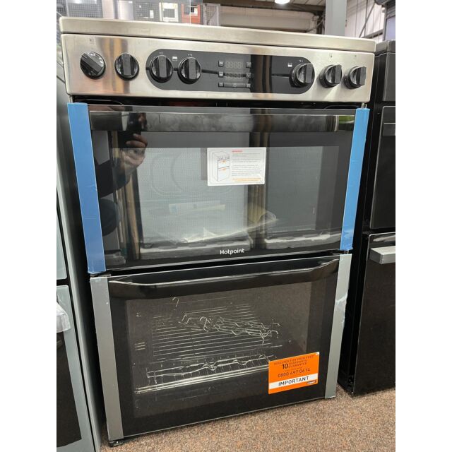 HOTPOINT Multiflow HDM67V8D2CX 60 cm Electric Ceramic Cooker - Stainless Steel -Graded