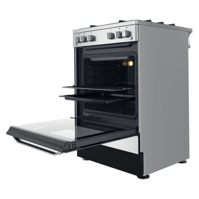 Hotpoint HS67G2PMX/UK Silver Gas Single Cooker