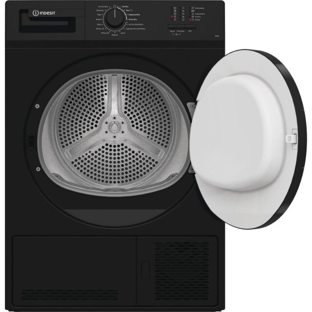 Indesit C YD C82 BBGL UK 8Kg Condenser Tumble Dryer - Black