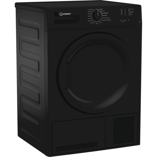 Indesit C YD C82 BBGL UK 8Kg Condenser Tumble Dryer - Black