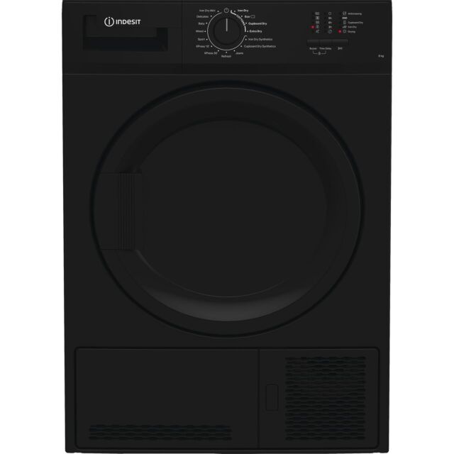 Indesit C YD C82 BBGL UK 8Kg Condenser Tumble Dryer - Black