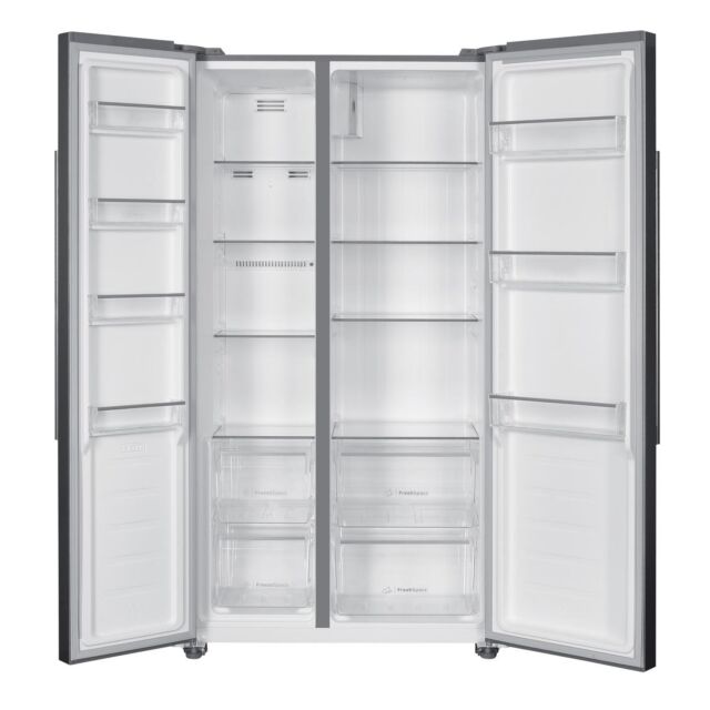 Indesit 90CM Total No Frost Side by Side American Fridge Freezer - Inox -  442L