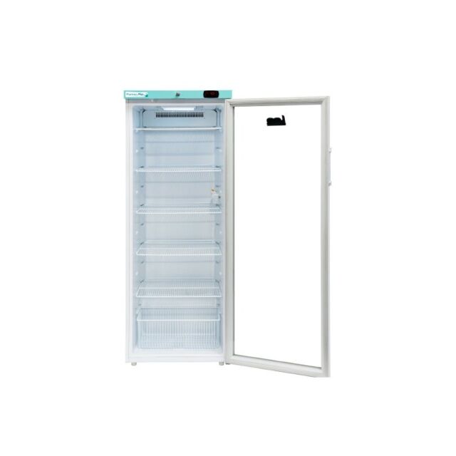 LEC Medical PPGR310BT Glass Single Door Pharmacy Plus Upright Fridge - New Box GRADED