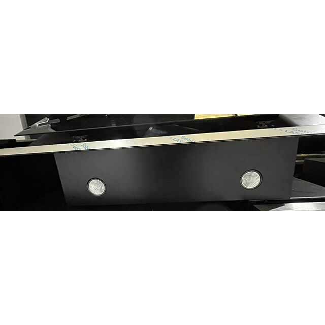 Luxair 90cm Angled Cooker Hood - Black and Stainless Steel - Graded