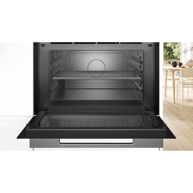 Bosch CEG732XB1B Series 8 Built-In Microwave with Grill - Black - GRADED