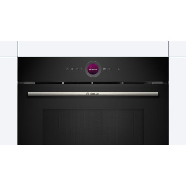 Bosch CEG732XB1B Series 8 Built-In Microwave with Grill - Black - GRADED