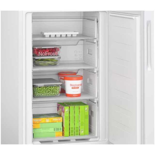 KGN27NWEAG, Free-standing fridge-freezer with freezer at bottom