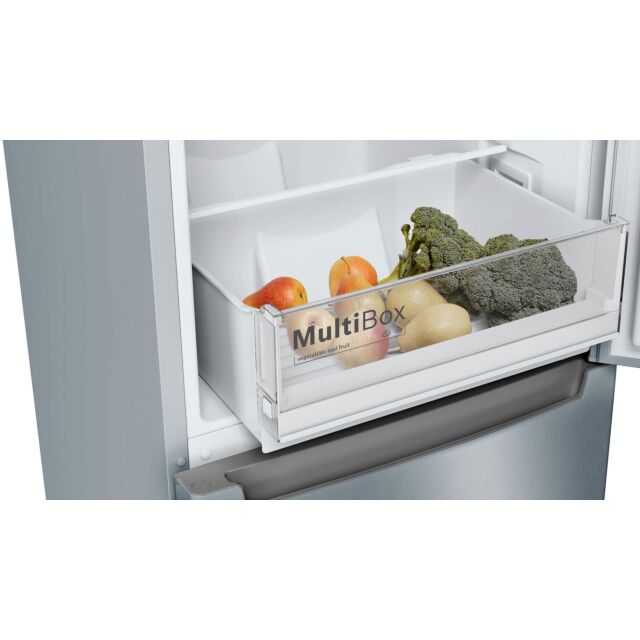 KGN34NLEAG, Free-standing fridge-freezer with freezer at bottom