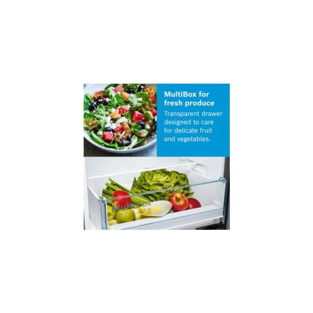 KGN34NLEAG, Free-standing fridge-freezer with freezer at bottom