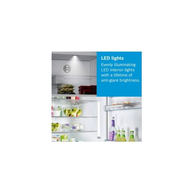 KGN34NLEAG, Free-standing fridge-freezer with freezer at bottom