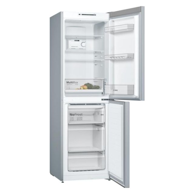 KGN34NLEAG, Free-standing fridge-freezer with freezer at bottom