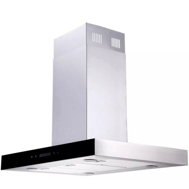Montpellier ICHT101 T-Shaped Island Hood 90cm - Silver - Graded
