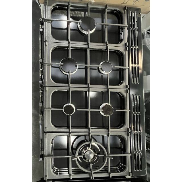 Rangemaster Kitchener 110cm wide Dual Fuel Range Cooker - Black - GRADED