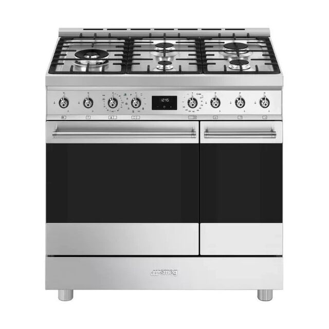 SMEG C92GPX2 90 cm Dual Fuel Pyrolytic Range Cooker - Stainless Steel - GRADED