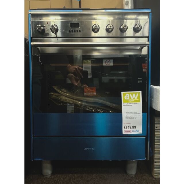 SMEG SUK61MX9 60 cm Dual Fuel Cooker - Stainless Steel - Graded