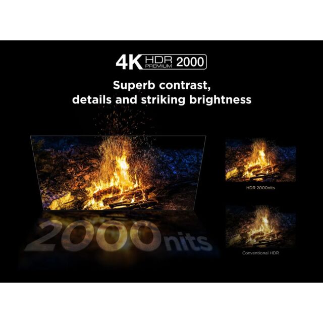 TCL 50Q7C-UK 50inch Mini LED Smart Television, 4K Ultra HD, Black, F Rated
