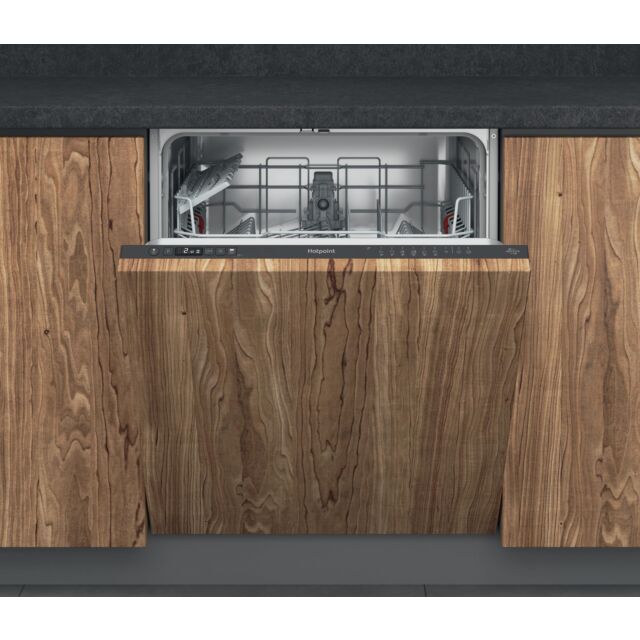 Hotpoint Full Size Built In Dishwasher - Black - 14 Place Settings - E Rated - H2I HD526 B UK