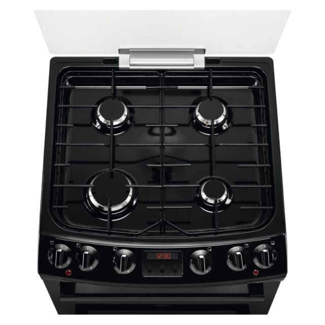 ZANUSSI ZCK66350BA 60 cm Dual Fuel Cooker - Black - Graded