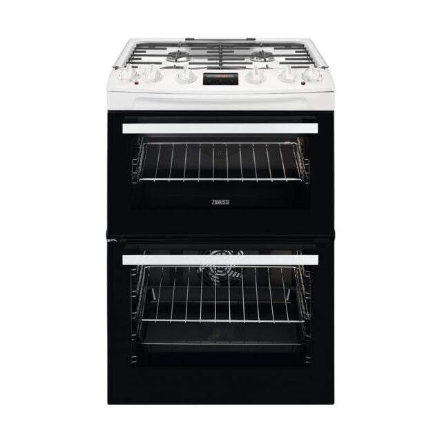 ZANUSSI ZCK66350WA 60 cm Dual Fuel Cooker - White - Graded