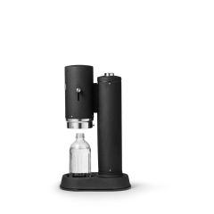 Carbonator Pro Matte Black Sparkling water maker with a glass bottle 